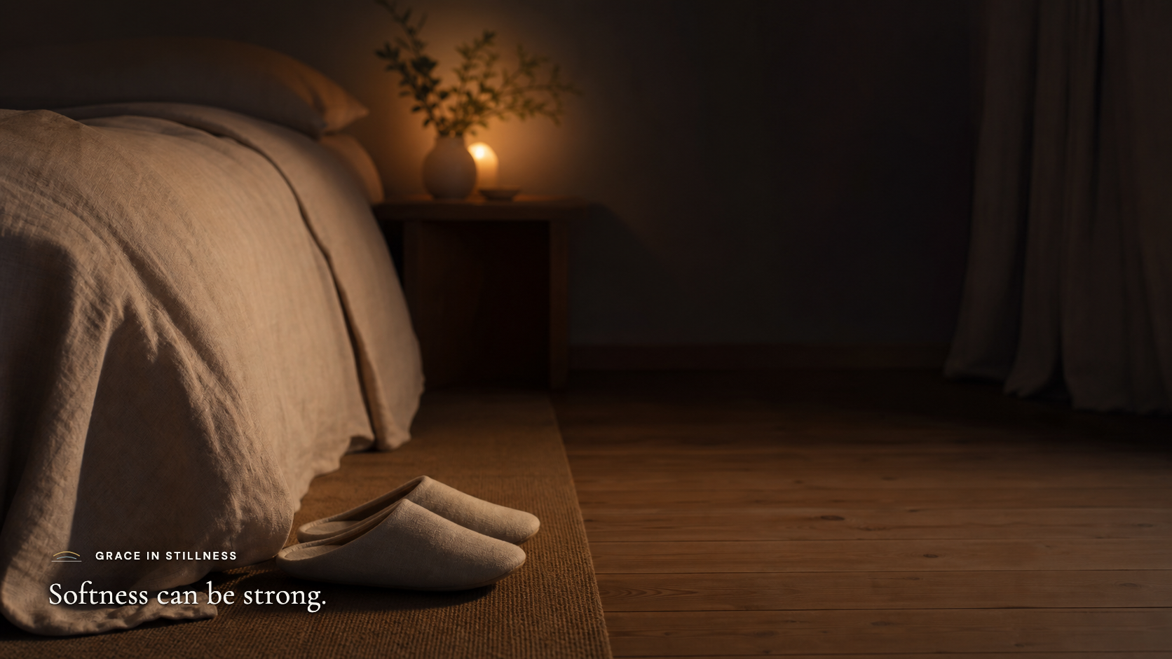 Softness can be strong. · Desktop